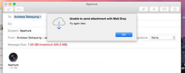 Wir hatten in der Startwoche immer wieder Schwierigkeiten mit den neuen Funktionen von Yosemite. (Screenshot: Golem.de)